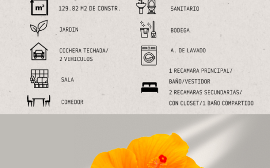 F384.- CASA EN VENTA MODELO TULIPÁN | LOTE 6