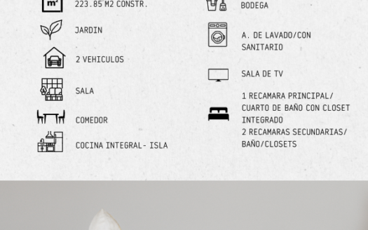 F384.- CASA EN VENTA | MODELO MAGNOLIA – LOTE 56